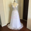 High Split Tulle Sweep Gown