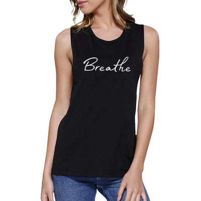 Breath Muscle Tee Work Out Sleeveless Shirt Cute Yoga T-Shirt - Small - Medium - Large
