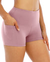 Fitness High Waist Shorts with Pockets