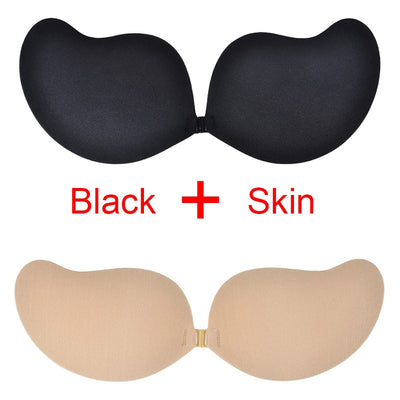 Invisible Bras For Women- Sexy Lingerie Seamless Silicone Sticky Bralette Strapless Front Closure Push Up Bra