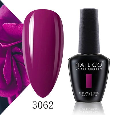 NAILCO Fashion 15ML Gel Nail Polish Soak Off UV Nail Art Semi-permanent Varnish Lacquer Manicure Nail Supplies For Professinals
