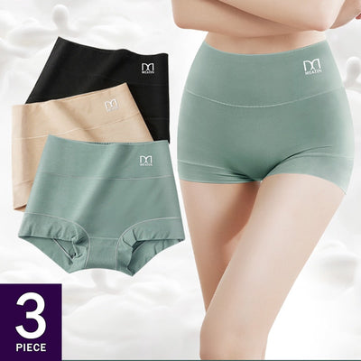 3 Pieces Silky Modal  High Waist Boyshort Breathable Soft Underwear