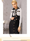 Bandage Trench Coats For Women  New Winter Sexy Long Sleeve Buttons Elegant Formal Runway Party Outwear Jackets Coats