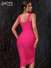 Sleeveless Hollow Out Bodycon Elegant Celebrity Evening Party Dress