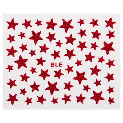 Nail Stickers 3D Nail Slider Stars Stickers Glitter Shiny Decoration Decal DIY Transfer Adhesive Colorful Nail Art Tips Manicure