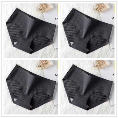 4Pcs Underwear -Cotton Panties, Brief Lace Underpants Cute Briefs Ladies Lingerie