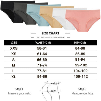 3PCS/Set Panties Cotton Underwear - Low-Rise Soft Panty