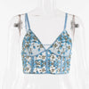 Flower Embroidery Camisole Lace Bustier Corsets