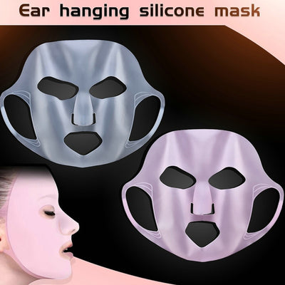 Silicone Face Mask  Reusable Moisturizing Lifting Firming Anti Wrinkle V Shape  Face Firming Gel Sheet Mask Ear Fixed Skin Care