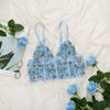 Flower Embroidery Camisole Lace Bustier Corsets