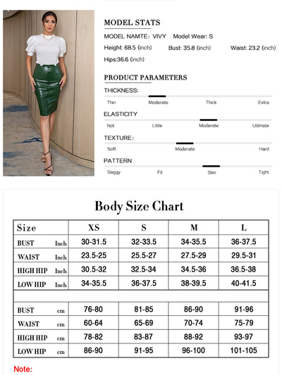 Adyce Fashion Women Midi Green PU Skirts Sexy Bodycon Buttons High Waist Club Streetwear Elegant Office Lady Pencil Skirts