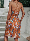 V Neck Printed Sleeveless Women&#39;s Clothing Fashion Casual Party Elegant Beach Slim Sling Mini Dress