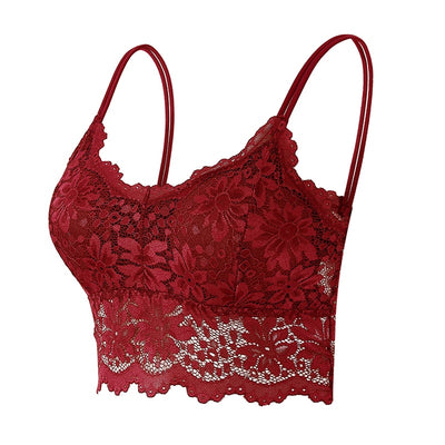 New Women Lace Bras Top Comfortable Bralette-  Hollow Out Wireless Lingerie Seamless Bra