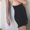 Vintage Mini Skirt Women Punk Patchwork High Waist Bodycon