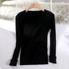 v-neck solid autumn winter Sweater - Black / One Size