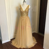 High Split Tulle Sweep Gown