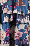 Two Piece Set. Skirt Set Crop Top with Maxi Floral Long Skirt