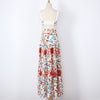 Two Piece Set Summer Dress Vintage Printed Sleeveless Boho Maxi Dress