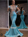 Dubai Arabic Luxurious Crystal Evening Dress