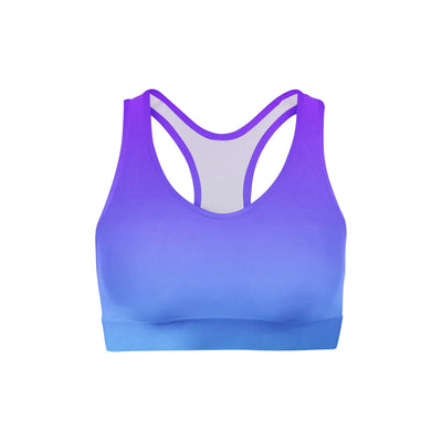 ishopcruise - Purple Blue Ombre Sports Bra